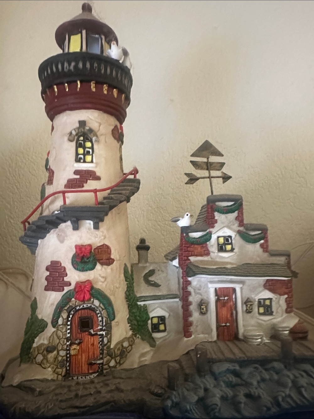 Holiday Lighthouse Village Figurine